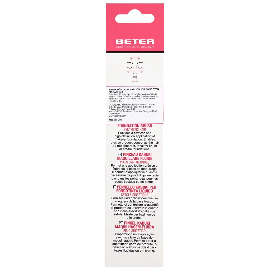 Beter Flat Top Kabuki Liquid Foundation Brush No. 18