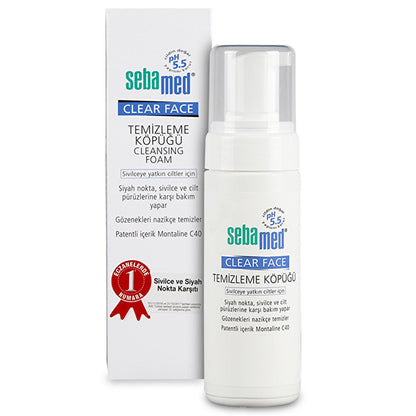 Sebamed Clear Face Facial Cleansing Foam - pH 5.5, Deep Cleansing, Acne Prone Skin Care