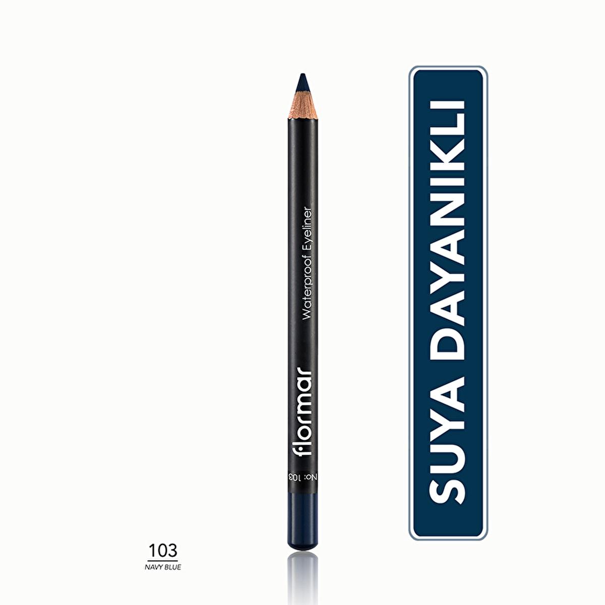 Flormar Waterproof Mat Eyeliner - Intense Pigment, Long-Lasting, Smudge-Proof - Navy Blue