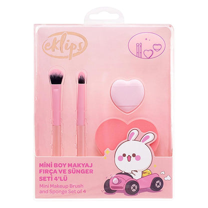 Eklips Character 4-Piece Makeup Brush and Sponge Set