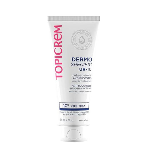 Topicrem UR-10 Anti Roughness Smoothing Moisturizing Cream for Dry Skin - 6.76 fl oz, Paraben-Free
