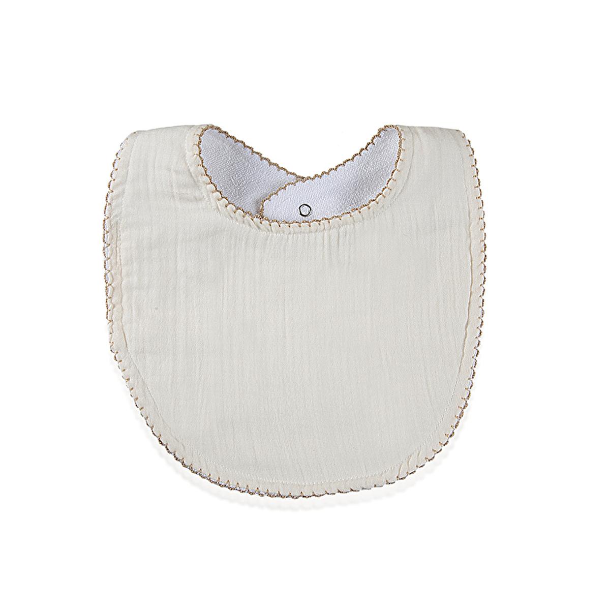 Babyjem Muslin Baby Bib with Teething Ring - Soft, Adjustable, and Hypoallergenic Cotton Bib for Teething Babies