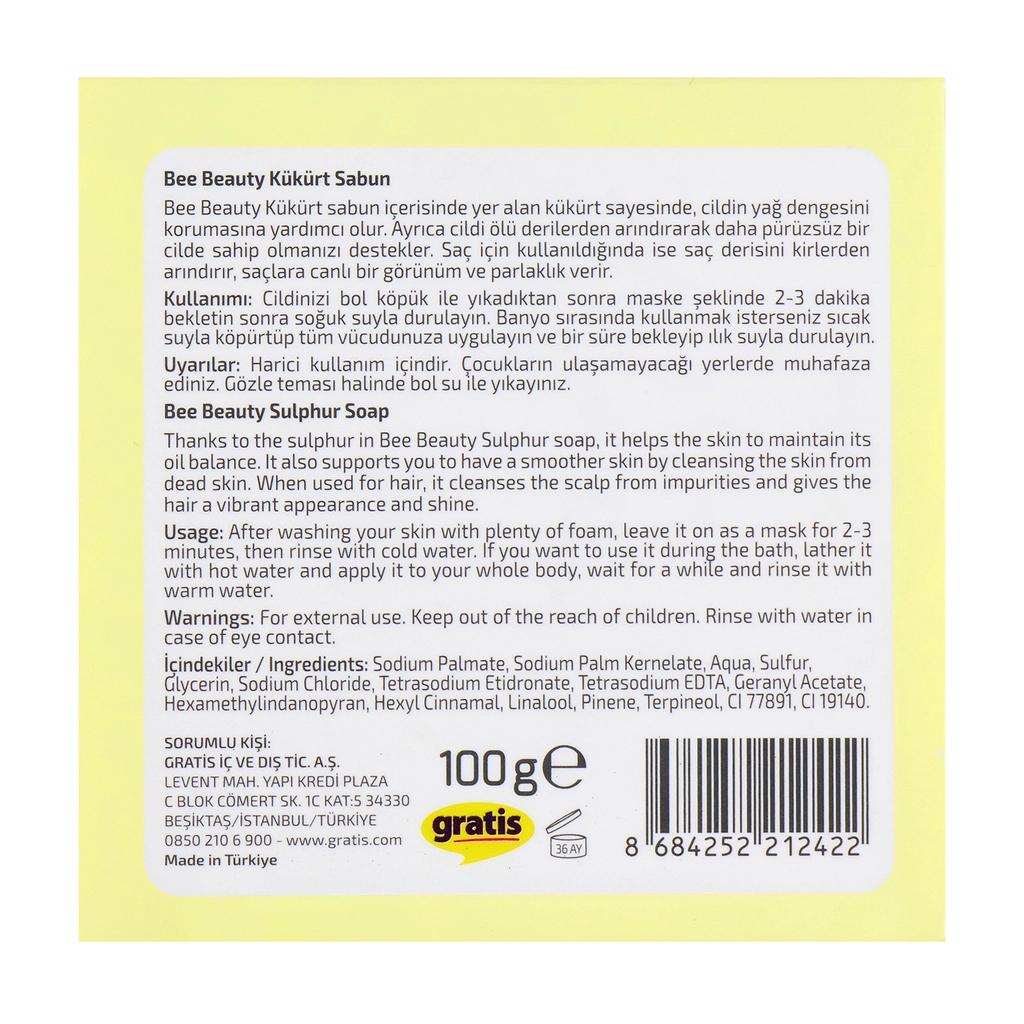 Bee Beauty Sulfur Bar Soap for Oily Skin 100g