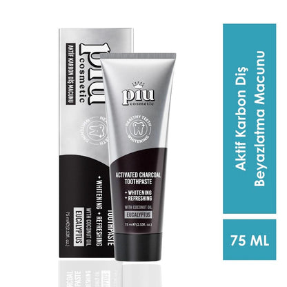 Piu Cosmetic Charcoal Teeth Whitening Toothpaste 75 ml