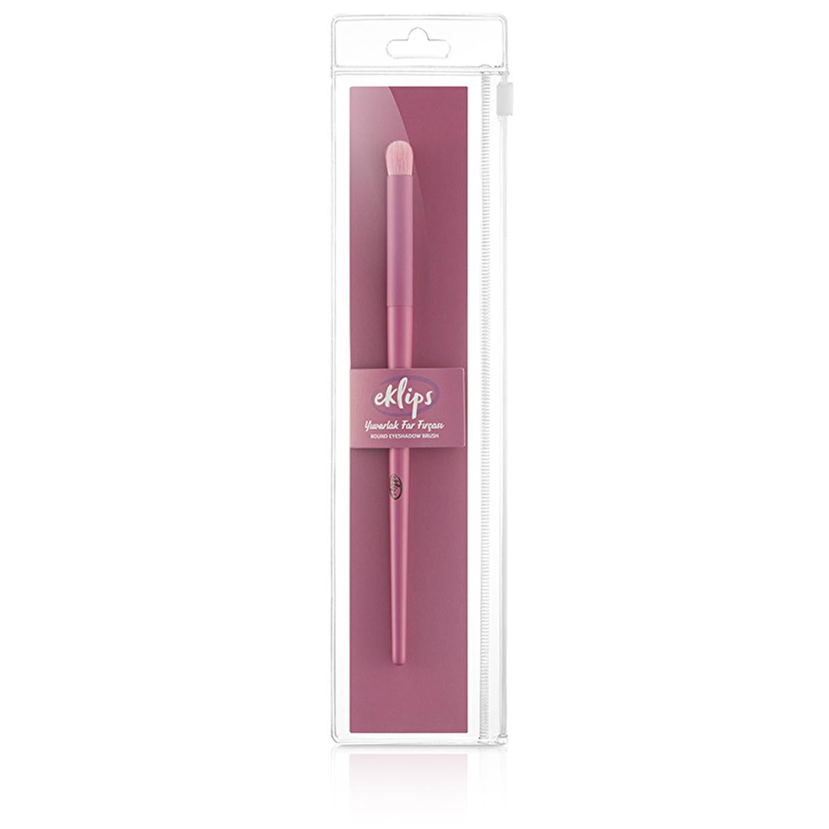 Eklips Colors Round Makeup Brush for Seamless Eyeshadow Application - Soft Bristles, Long Handle