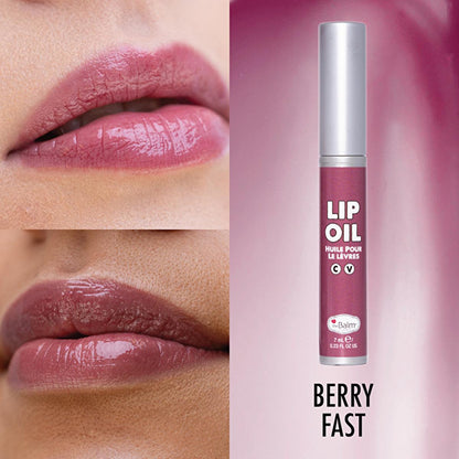 theBalm Berry Fast Lip Oil: Tinted, High-Shine, Non-Sticky - Hydrating Lip Care & Subtle Color