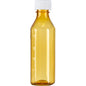 AMBER OVAL COLORSAFE BOTTLE, 4 OZ, WITH CAPS