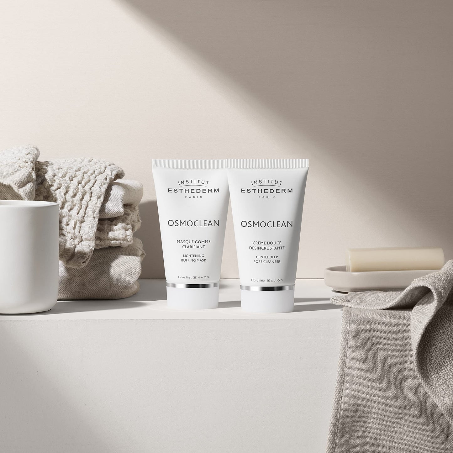 Esthederm Osmoclean Lightening Buffing Mask - Gentle Exfoliating & Brightening Skincare for Radiant Complexion