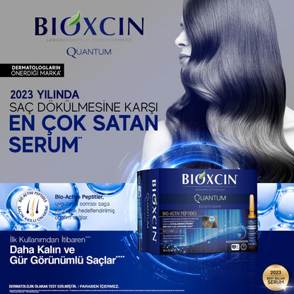 Bioxcin Quantum Bio-Activ Hair Serum - Nourishing Hair Care for Damaged Hair, 15x6 ml