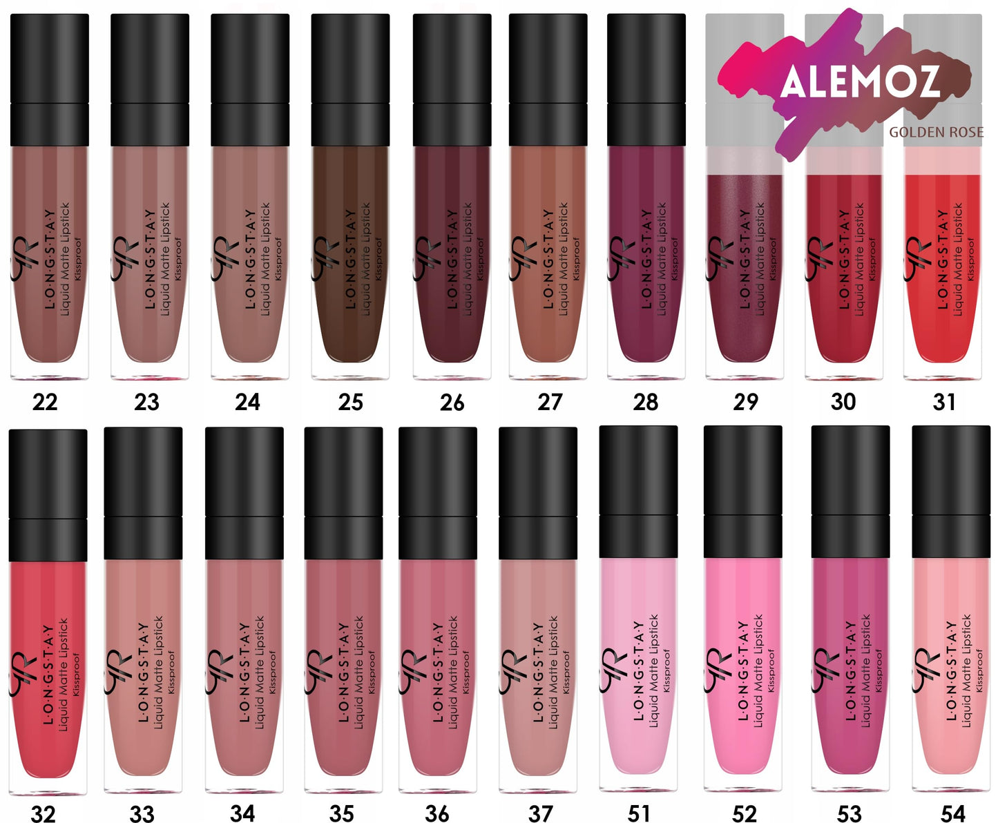 Golden Rose Matte Lipkit Blush Pink - Long-Lasting Liquid Lipstick with Lipliner
