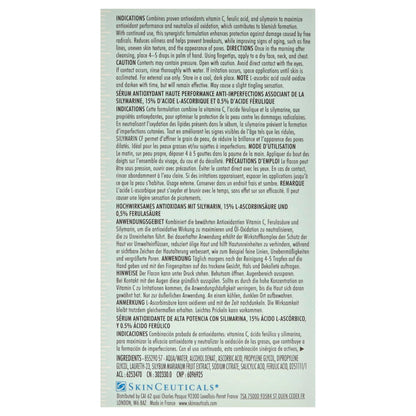 Skinceuticals Antioxidant Serum Silymarin CF - Vitamin C Serum for Anti-Aging & Acne-Prone Skin