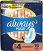 Always MAXI SIZE 4 OVERNIGHT 16 PADS