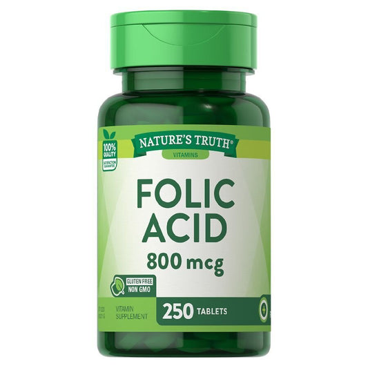 Nature's Truth Tablets 800 Mcg Folic Acid 250 tablets