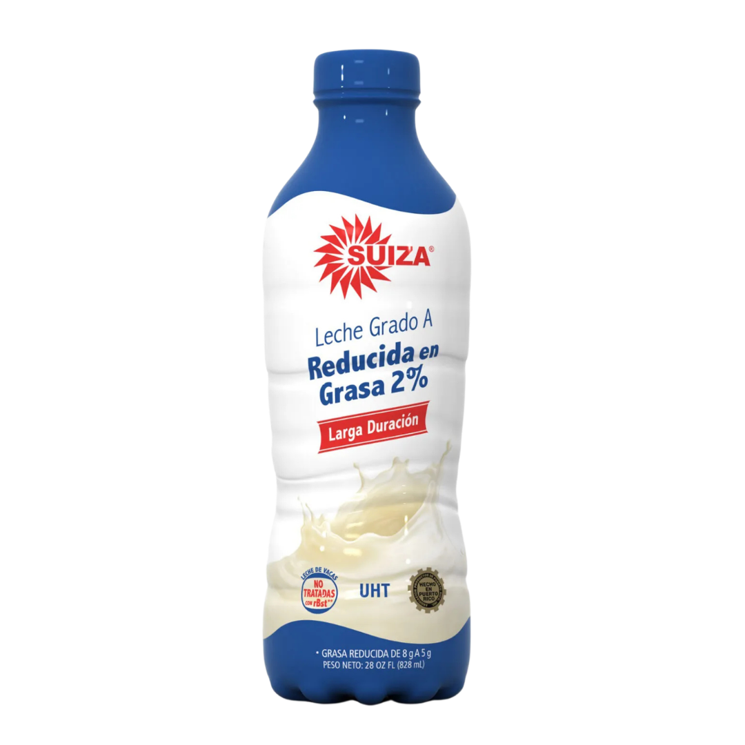 Suiza Larga Duración UHT 2% Reduced Fat Milk (28oz)
