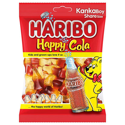 Haribo Happy Cola Gummy Candy Chewy Cola Flavor 80g