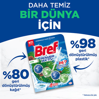 Bref Toilet Block Duopack Pine - Effective Cleaning | 2 Pack