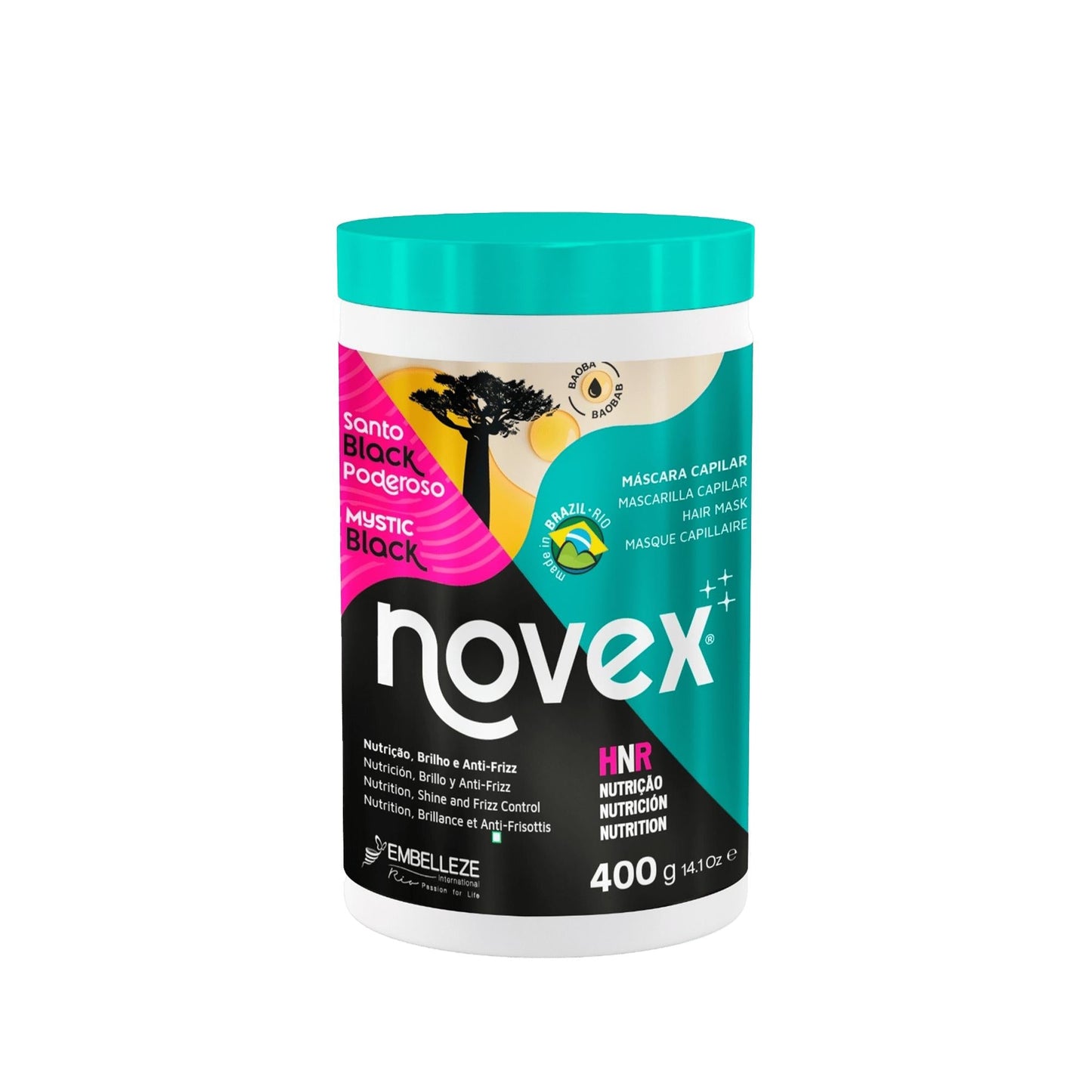 Novex Mystic Black Hydrating Hair Mask with Baobab Oil 400g