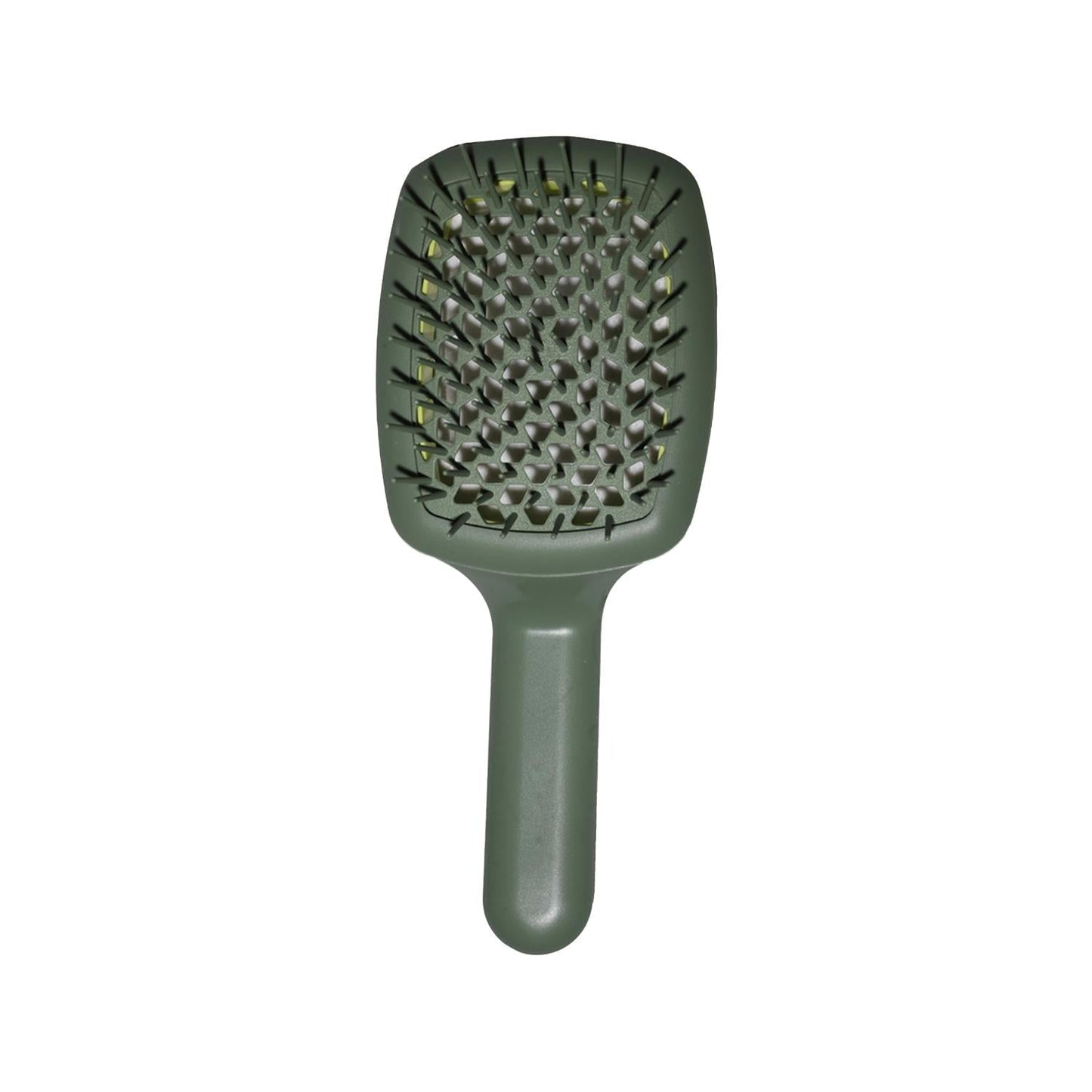 Janeke Curvy M Open-Back Hairbrush in Green SP508A