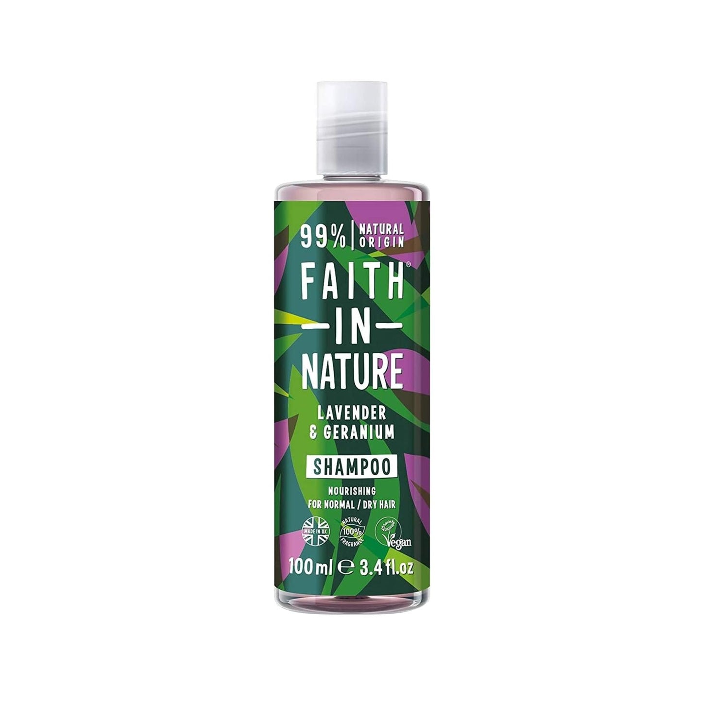 Faith In Nature Lavender & Geranium Soothing Shampoo for Normal to Dry Hair - 3.38 fl oz