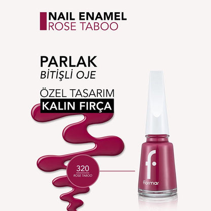 Flormar Nail Enamel 320 Rose Taboo High Pigment Polish