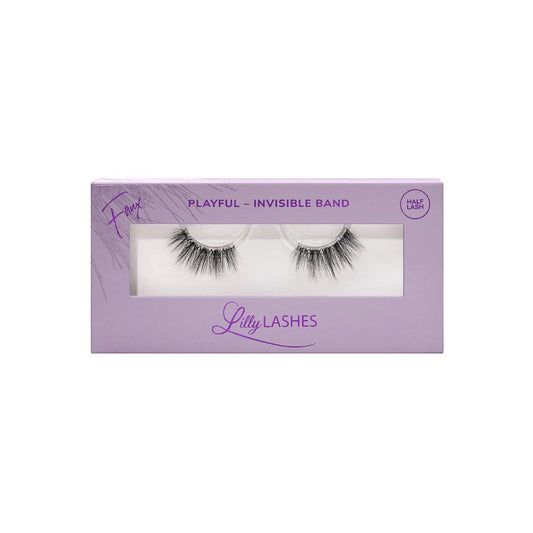 Sheer Band False Eyelashes: Natural Glam, Faux Mink, Reusable, Vegan & Cruelty-Free - Invisible Band for Undetectable Length & Volume