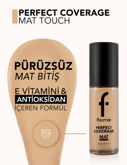 Flormar Mat Touch Foundation with Vitamin E 30ml