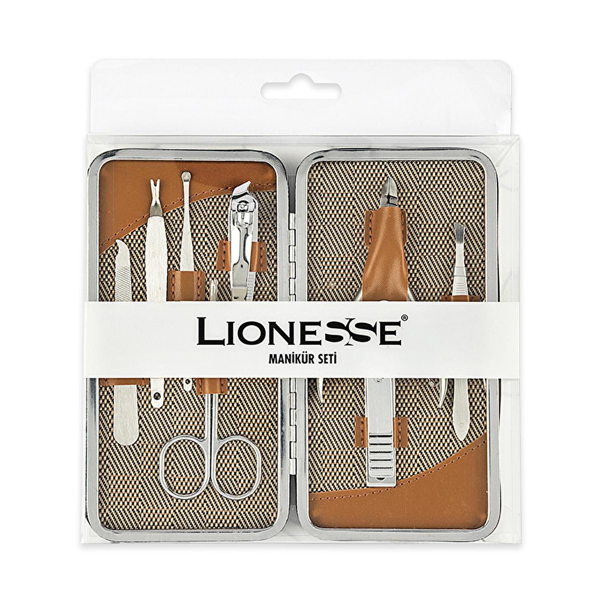 Lionesse Professional Manicure Set - Complete Nail Care & Grooming Kit for Precise Shaping, Trimming, and Eyebrow Grooming