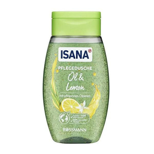 Isana Moisturizing Shower Gel with Lemon & Lemongrass - Vegan, Dermatologically Tested - 8.45 fl oz