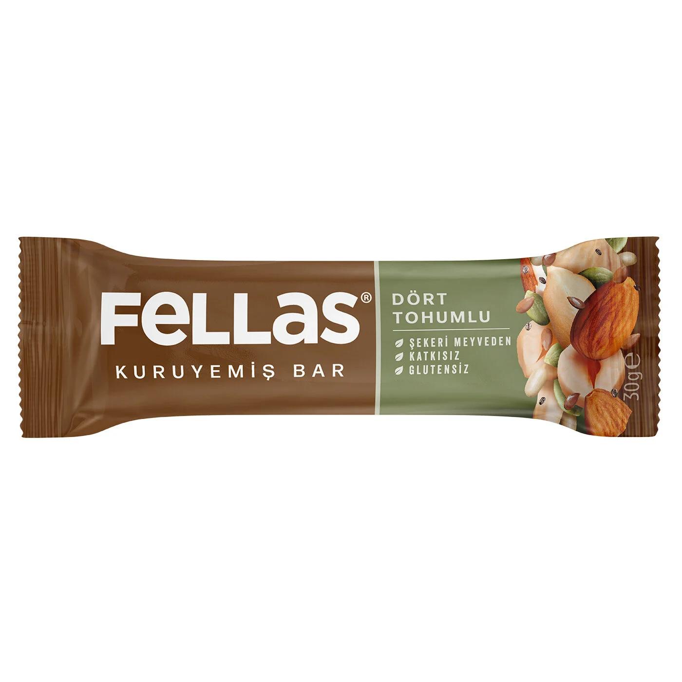 Fellas Four Seed Nut Bar Healthy Energy Snack 30 g