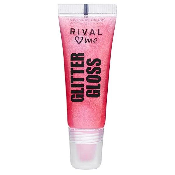 Rival Loves Me Vegan Glitter Lip Gloss No.03 - Nourishing, Silky Texture, Shiny Lips