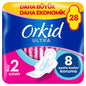 Orkid Ultra Uzun (Size 2) Hygienic Pads for Women - 28 Count, Extended Coverage & Comfort