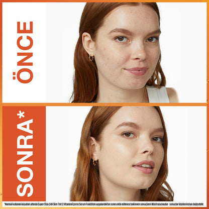 Maybelline Super Stay Skin Tint Foundation 05: Vitamin C, 24H Radiant, Lightweight Coverage