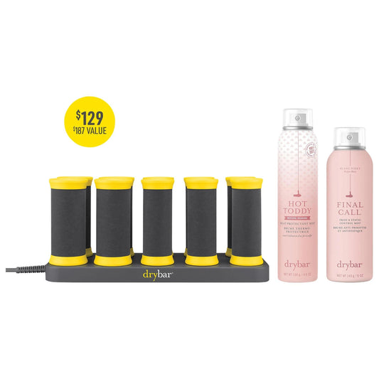 Hot Toddy: Voluminous Curls & Heat Protection Hair Styling Set Ð Hot Hair Rollers, Frizz Control, Sulfate & Paraben Free