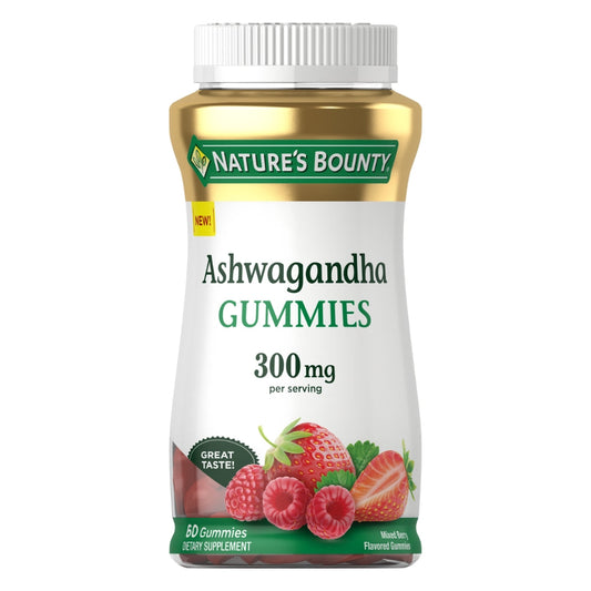 Nature's Bounty® Ashwagandha Gummies – Mixed Berry Flavor
