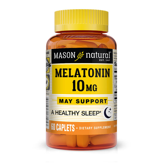 Mason Natural Melatonin 10 Mg With B6 & Calcium - Sleep Aid - 60 Caplets