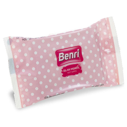 Benri Mini Wet Pocket Wipes Gentle Cleansing 3-Pack