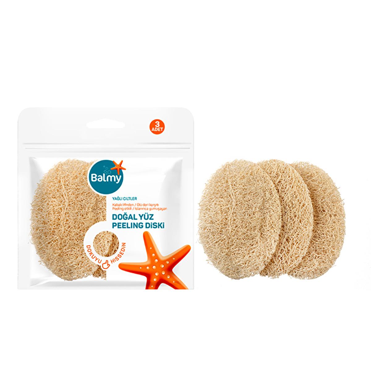 Balmy Natural Exfoliating Face Disk - Gentle Pumpkin Fiber Skincare for Acne & Oily Skin