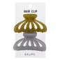Eklips Frosted Seashell Hair Clips 2-Pack