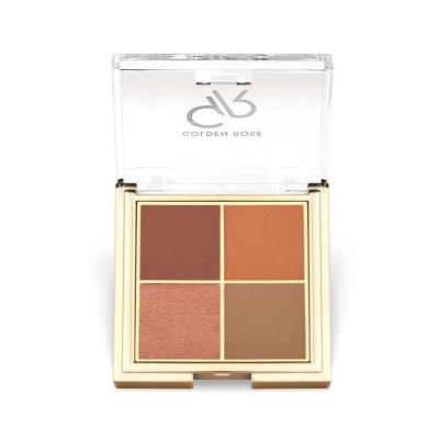 Golden Rose Quattro Eyeshadow Palette No:05 Red Brick - 4 Coordinated Shades for Versatile Eye Makeup