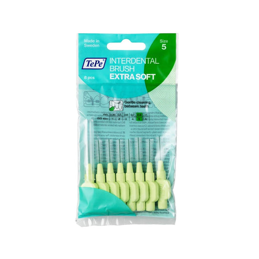 Tepe Extra Soft 0.8 mm Interdental Brush - Gentle on Gums, 8-Pack Oral Hygiene Tools