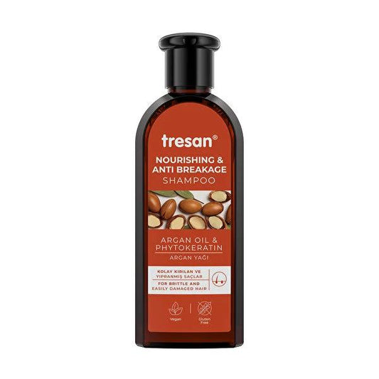 Tresan Argan Oil Shampoo: Nourishing & Breakage Control - Revitalize Damaged, Dry Hair with Keratin & Vitamin B - Daily Use Formula, 10.14 fl oz