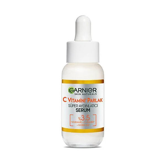 Garnier C Vitamin Brightening Serum - Face Brightening & Dark Spot Corrector with Niacinamide & Vitamin C, 30ml