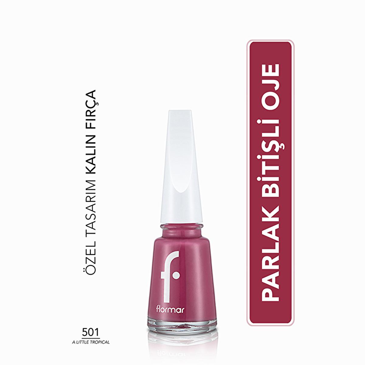 Flormar Nail Enamel - Long Lasting Nail Polish with Nail Care Benefits