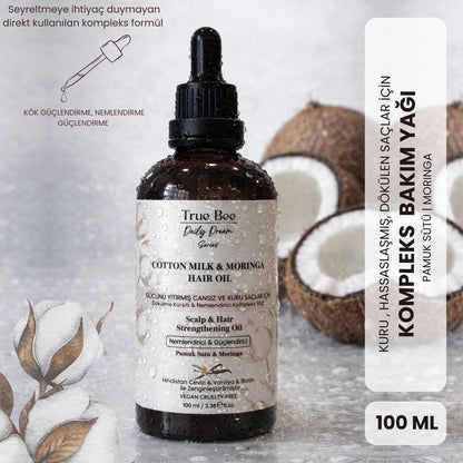 True Bee Cotton Milk & Moringa Hair Care Oil 100 ml