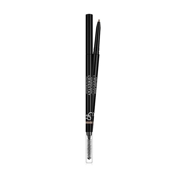Golden Rose Longstay Precise Eyebrow Pencil No.107 - Waterproof, Fine Tip for Precise Eyebrow Shaping