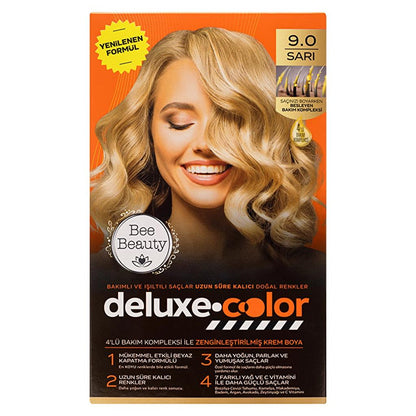 Bee Beauty Deluxe Color Kit Hair Dye 9.0 Light Blonde