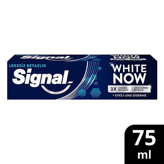 Signal White Now Whitening Toothpaste - Instant 3x Whitening, Stain Removal - 2.54 fl oz
