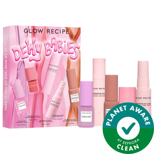 Dewy Babies Skincare Set for Dewy, Glowing Skin | Hydrating Vegan & Cruelty-Free Routine with Niacinamide & Hyaluronic Acid