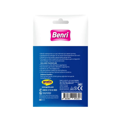Benri Transparent Adhesive Bandages for Discreet Protection 20-Pack