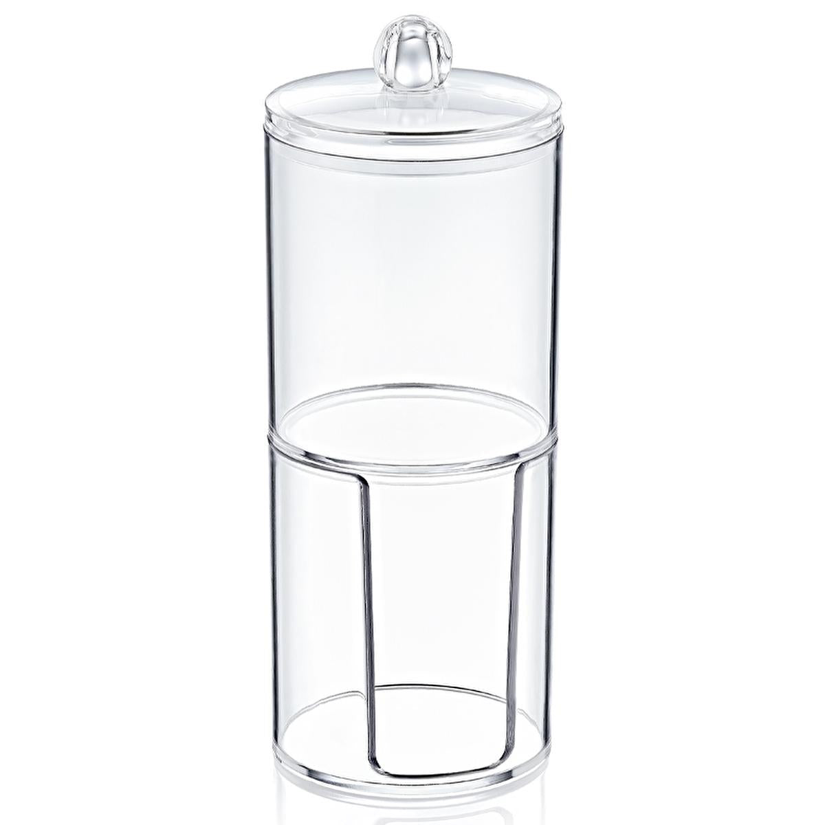 Eklips Cotton Storage Container - Compact Polystyrene Makeup Remover Disk Organizer for Beauty Enthusiasts